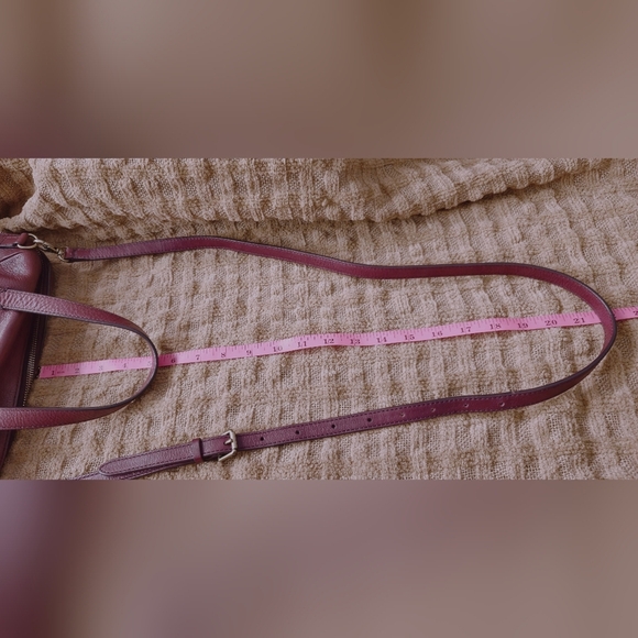 Fossil Sydney Raisin Leather Satchel - Picture 8 of 8